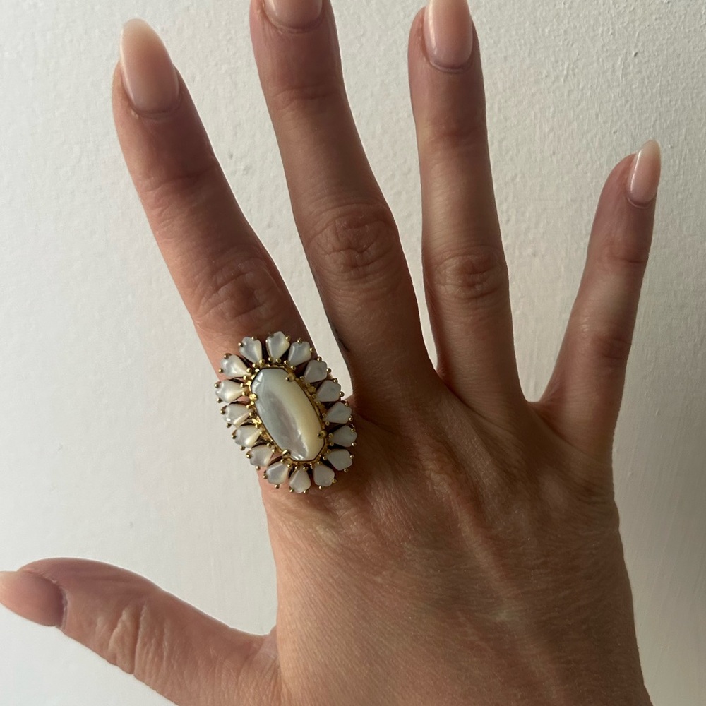 Wrangler® x Yellow Rose by Kendra Scott Laurel Vintage Gold Statement Ring, NWT